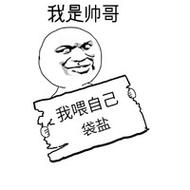 我是帅哥 我喂自己 袋盐