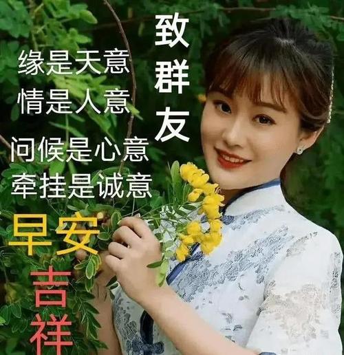 致群友 缘是天意 情是人意 问候是心意 牵挂是诚意 早安 吉祥