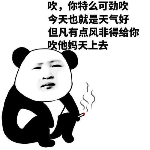 吹，你特么可劲吹 今天也就是天气好 但凡有点风非得给你 吹他妈天上去
