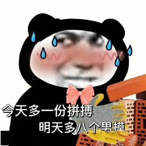 今天多一份拼搏 明天多八个男模-表情包