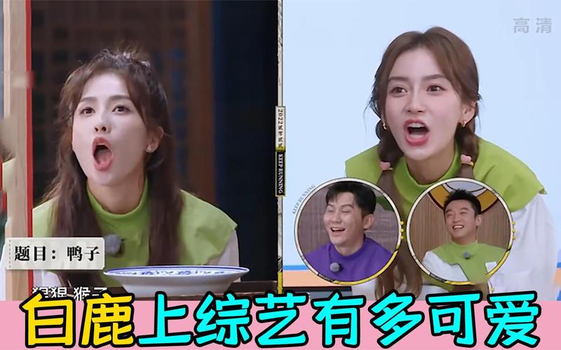 高清 题目：鸭子 白鹿上综艺有多可爱
