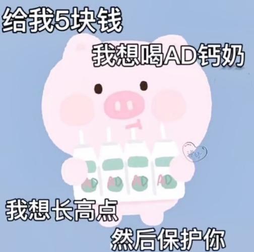 给我5块钱 我想喝AD钙奶 我想长高点 然后保护你
