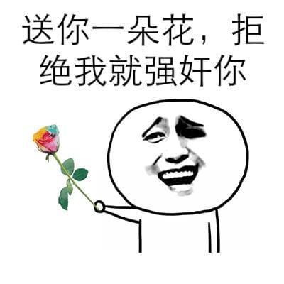 送你一朵花，拒 绝我就强奸你