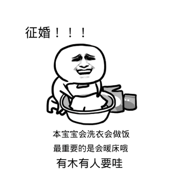 征婚！！！ 本宝宝会洗衣会做饭 最重要的是会暖床哦 有木有人要哇