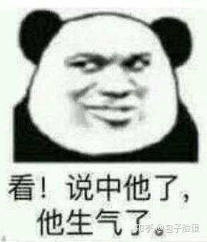 看！说中他了， 他生气了