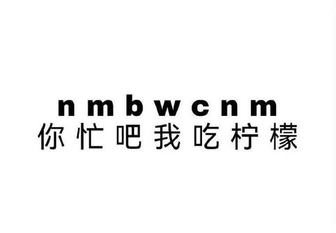 nmbwcnm 你忙吧我吃柠檬