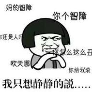 妈的智障 你个智障 还是人吗 么这么丑 欧天哪 你给我滚 我只想静静的说