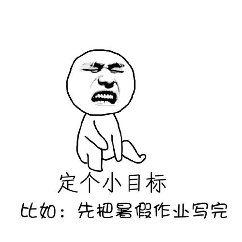 定个小目标 比如：先把暑假作业写完
