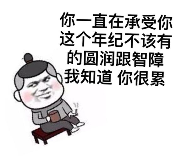 你一直在承受你 这个年纪不该有 的圆润跟智障 我知道你很累