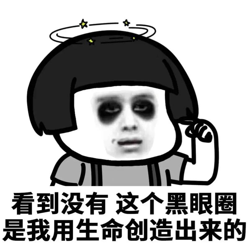 看到没有 这个黑眼圈 是我用生命创造出来的