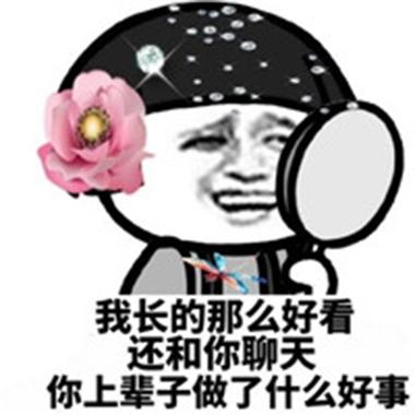 我长的那么好看 还和你聊天 你上辈子做了什么好事
