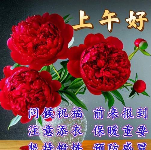 上午好 问候祝福前来报到 注意添衣 保暖重 要 持锻炼 预防感冒