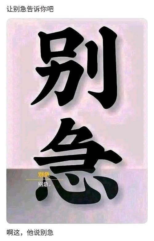 让别急告诉你吧 别急 别急 别急 啊这，他说别急