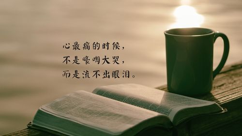 心最痛的时候， 不是喽咖大哭， 而是流不出眼泪。