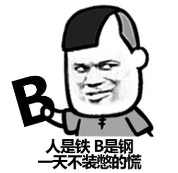 B 人是铁B是钢 一天不装的慌