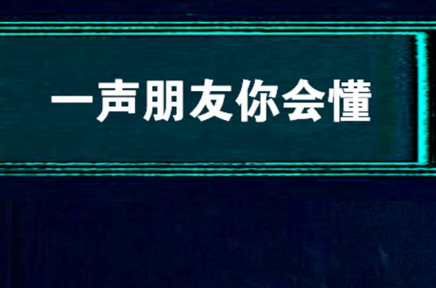 一声朋友你会懂