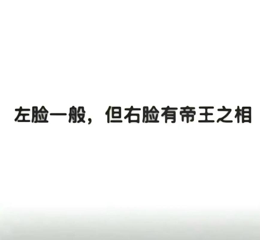 左脸一般，但右脸有帝王之相