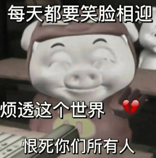 每天都要笑脸相迎 烦透这个世界 恨死你们所有人