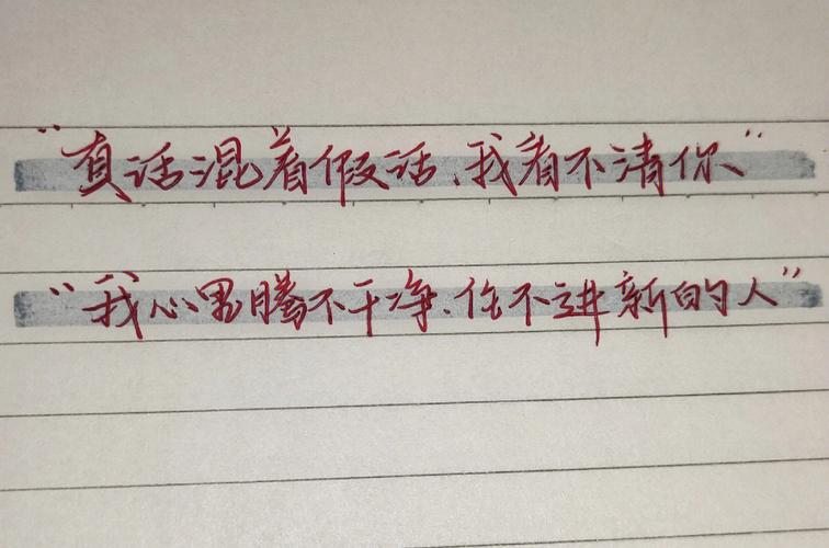 直话混着假话，我看不清你 “我心男腾不干净，你不进新的人”