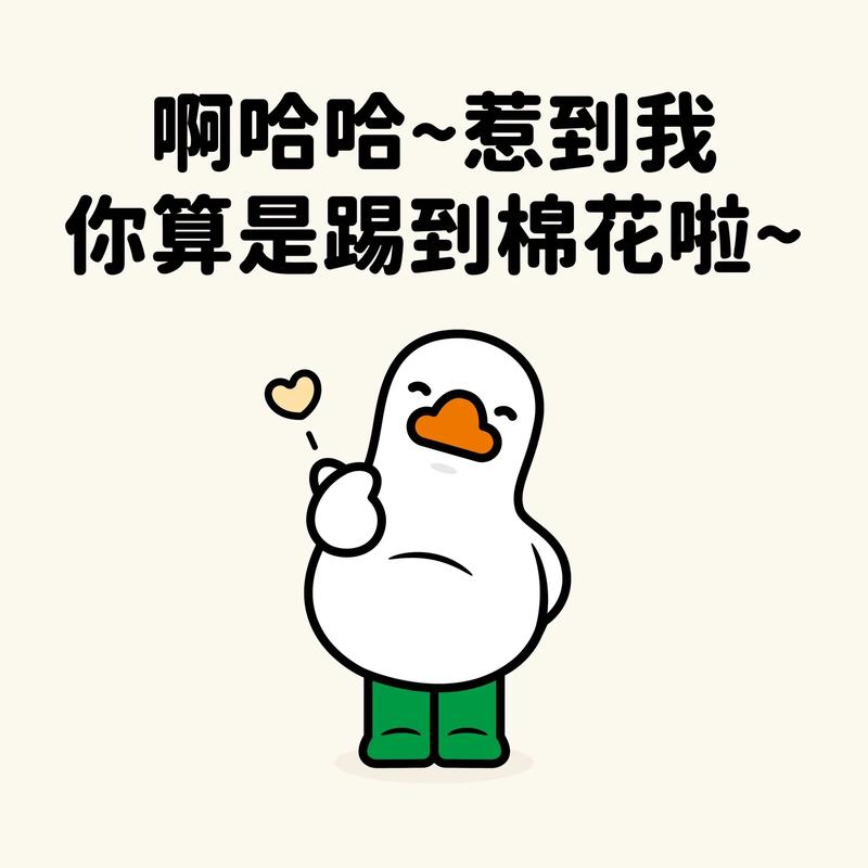 啊哈哈~惹到我 你算是踢到棉花啦~