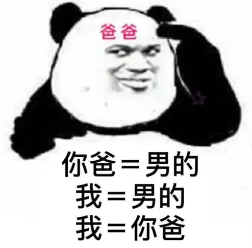 爸爸 你爸=男的 我=男的 我=你爸