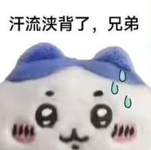 汗流浃背了，兄弟