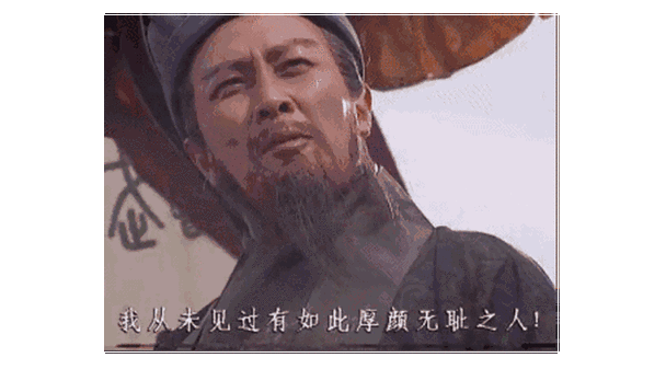我从未见过有如此厚颜无耻之人！