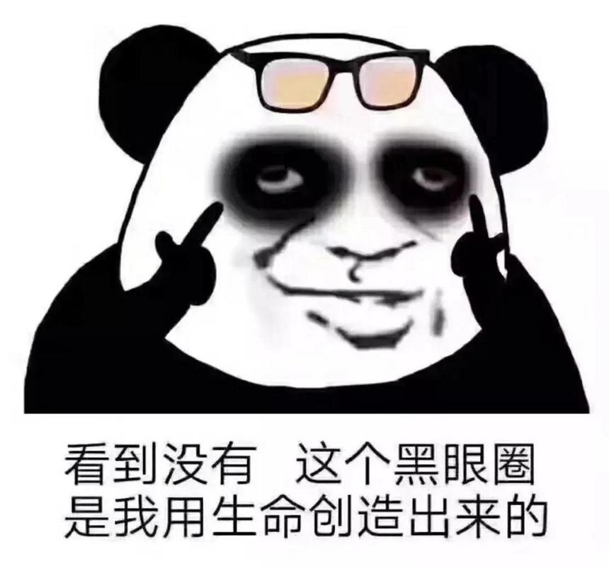 看到没有 这个黑眼圈 是我用生命创造出来的