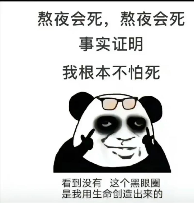 熬夜会死，熬夜会死 事实证明 我根本不怕死 看到没有这个黑眼圈 是我用生命创造出来的