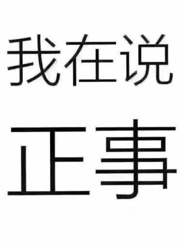 我在说 正事