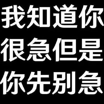我知道你 很急但是 你先别急